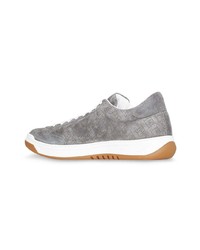 graue Wildleder niedrige Sneakers von Burberry