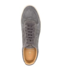 graue Wildleder niedrige Sneakers von Brunello Cucinelli