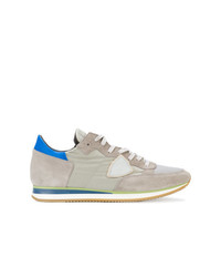 graue Wildleder niedrige Sneakers von Philippe Model