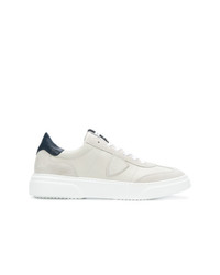 graue Wildleder niedrige Sneakers von Philippe Model