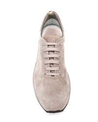 graue Wildleder niedrige Sneakers von Officine Creative