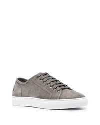 graue Wildleder niedrige Sneakers von Brioni