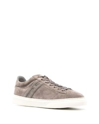 graue Wildleder niedrige Sneakers von Hogan