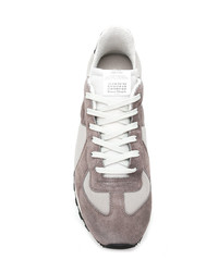 graue Wildleder niedrige Sneakers von Maison Margiela