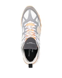 graue Wildleder niedrige Sneakers von Philippe Model Paris