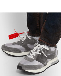 graue Wildleder niedrige Sneakers von Off-White