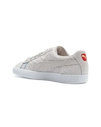 graue Wildleder niedrige Sneakers von Puma