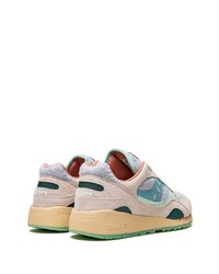 graue Wildleder niedrige Sneakers von Saucony