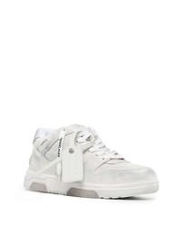 graue Wildleder niedrige Sneakers von Off-White