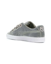 graue Wildleder niedrige Sneakers von Puma