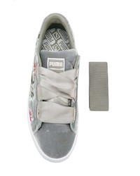 graue Wildleder niedrige Sneakers von Puma