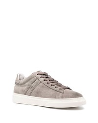 graue Wildleder niedrige Sneakers von Hogan