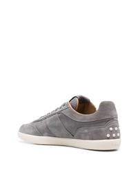 graue Wildleder niedrige Sneakers von Tod's