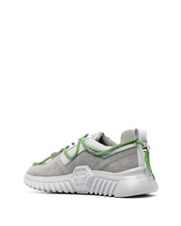 graue Wildleder niedrige Sneakers von Philipp Plein