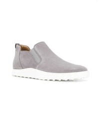 graue Wildleder niedrige Sneakers von Tod's