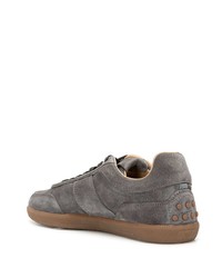 graue Wildleder niedrige Sneakers von Tod's