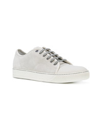 graue Wildleder niedrige Sneakers von Lanvin