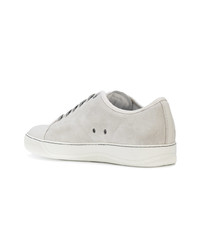 graue Wildleder niedrige Sneakers von Lanvin