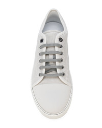 graue Wildleder niedrige Sneakers von Lanvin