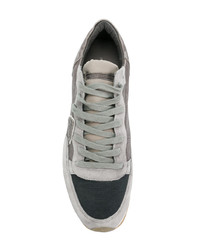 graue Wildleder niedrige Sneakers von Philippe Model