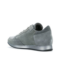 graue Wildleder niedrige Sneakers von Philippe Model