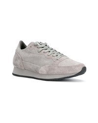 graue Wildleder niedrige Sneakers von Philippe Model