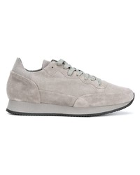 graue Wildleder niedrige Sneakers von Philippe Model