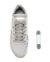 graue Wildleder niedrige Sneakers von Philippe Model