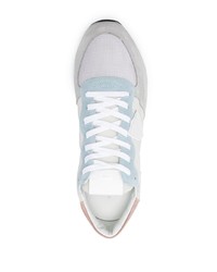 graue Wildleder niedrige Sneakers von Philippe Model Paris