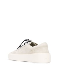 graue Wildleder niedrige Sneakers von Fear Of God