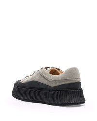 graue Wildleder niedrige Sneakers von Jil Sander