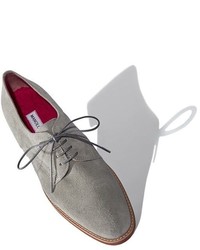 graue Wildleder Oxford Schuhe von Manolo Blahnik