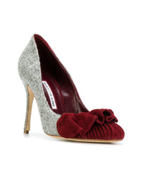 graue Wildleder Pumps von Manolo Blahnik