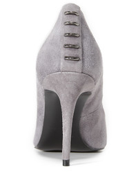 graue Wildleder Pumps