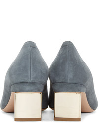 graue Wildleder Pumps von Nicholas Kirkwood