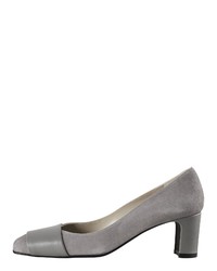 graue Wildleder Pumps von Heine