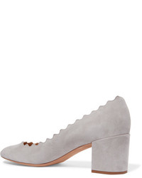 graue Wildleder Pumps von Chloé