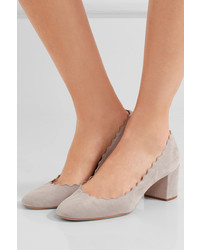 graue Wildleder Pumps von Chloé