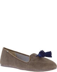 graue Wildleder Slipper mit Quasten von Charles Philip