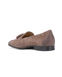 graue Wildleder Slipper mit Quasten von Tod's