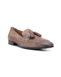 graue Wildleder Slipper mit Quasten von Tod's