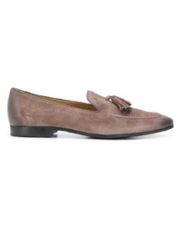 graue Wildleder Slipper mit Quasten von Tod's