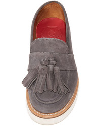 graue Wildleder Slipper von Grenson