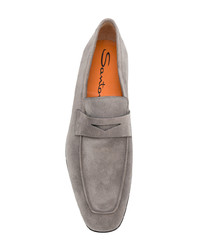 graue Wildleder Slipper von Santoni