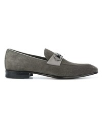 graue Wildleder Slipper von Salvatore Ferragamo