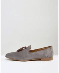 graue Wildleder Slipper von Asos