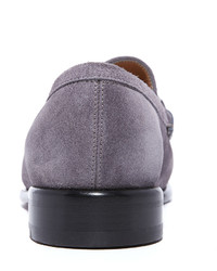 graue Wildleder Slipper von Salvatore Ferragamo