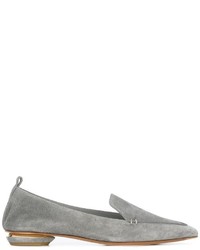 graue Wildleder Slipper von Nicholas Kirkwood