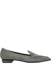 graue Wildleder Slipper von Nicholas Kirkwood