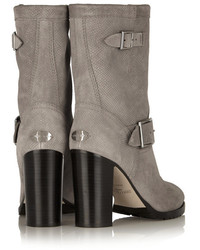 graue Wildleder Stiefeletten von Jimmy Choo